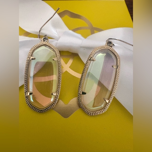 Kendra Scott Gold Iridescent Elle Earrings - Picture 8 of 11